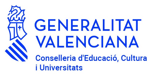 Logo de la Generalitat Valenciana i la Conselleria d'Educació, Cultura i Universitats